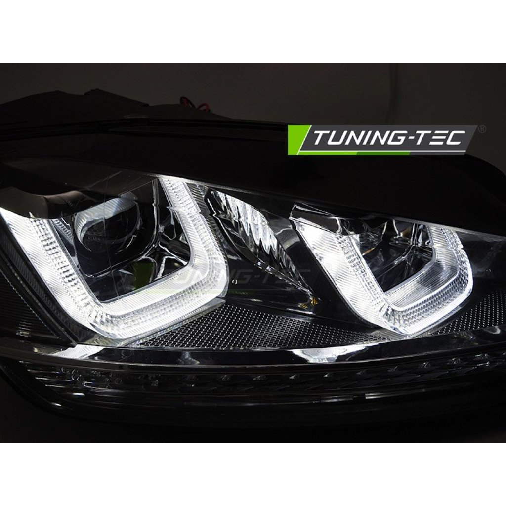 Přední světla s LED pro VW GOLF 7 2013-2017 black line