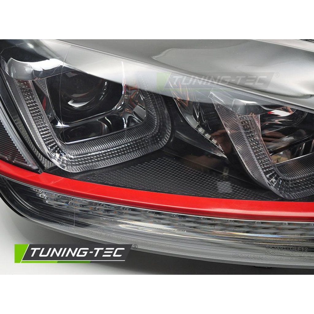 Přední světla s LED pro VW GOLF 7 2013-2017 red line