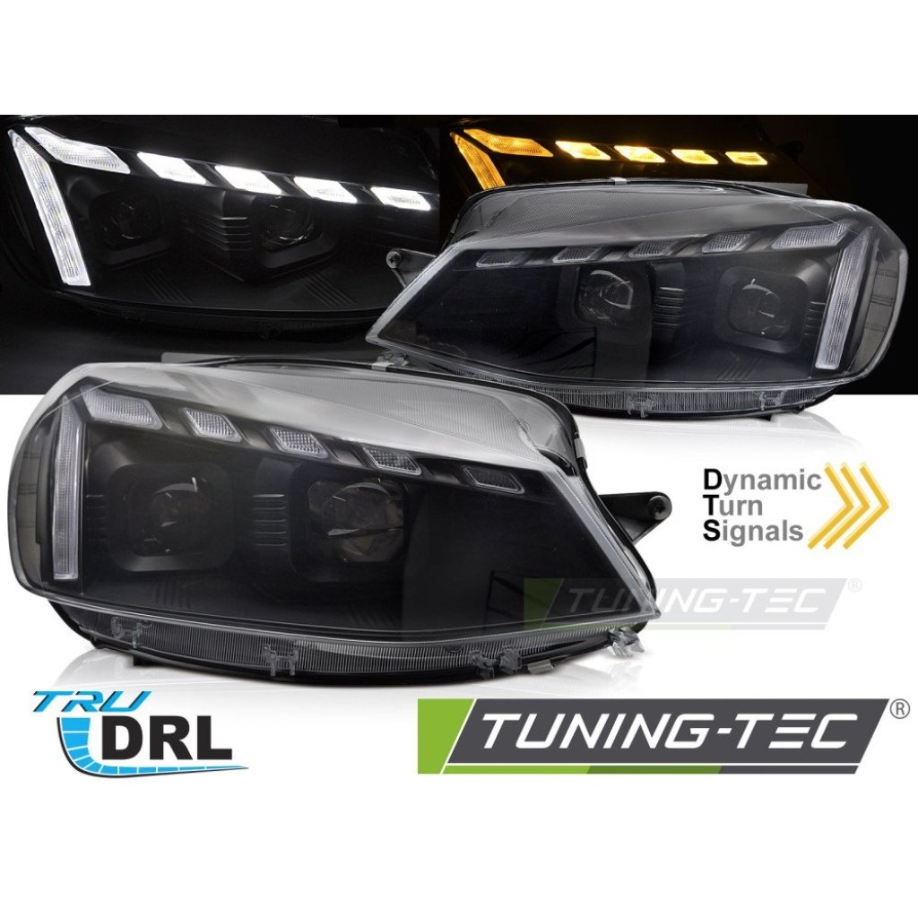 Přední světla s LED pro VW Golf 7 2017-2019 černá
