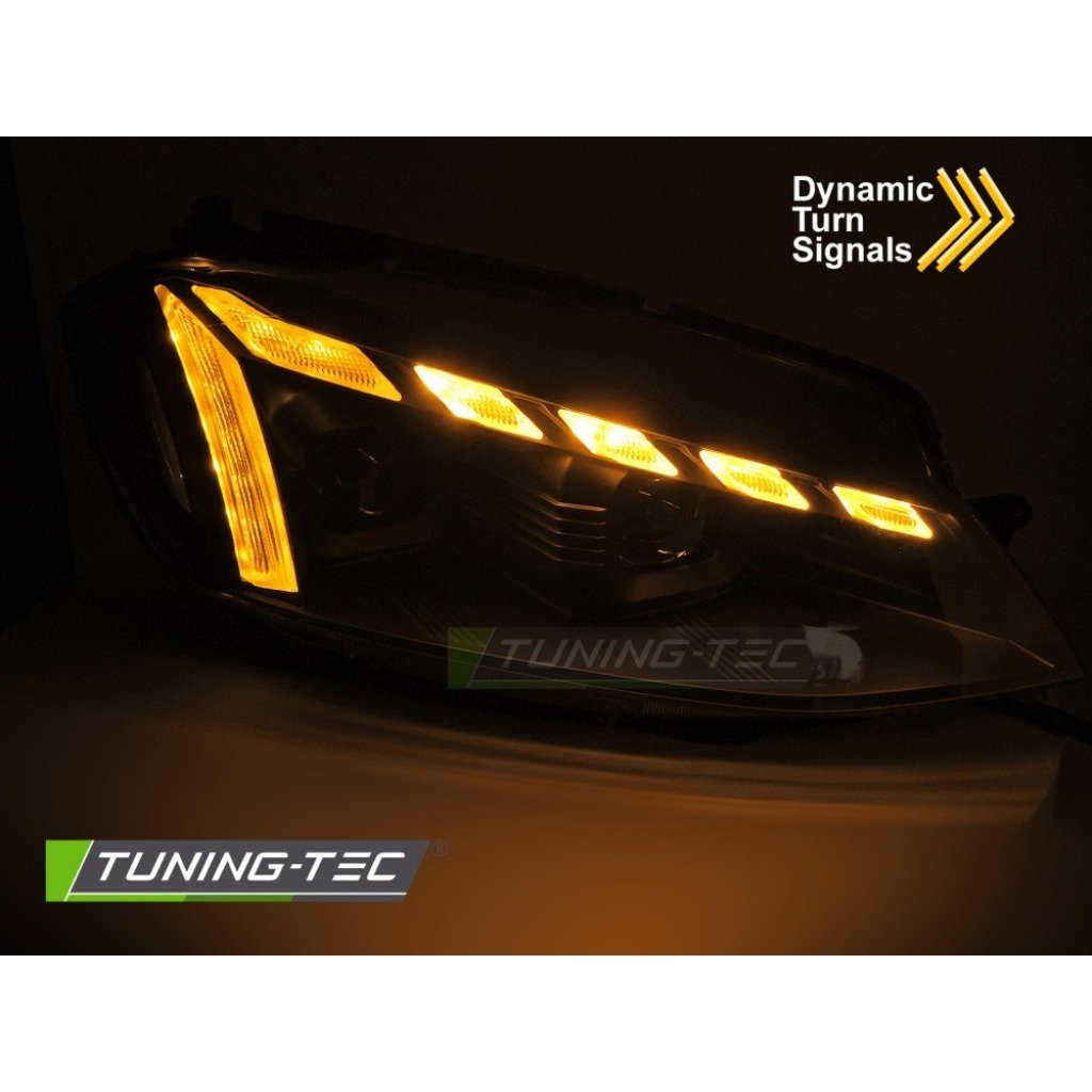 Přední světla s LED pro VW Golf 7 2017-2019 černá