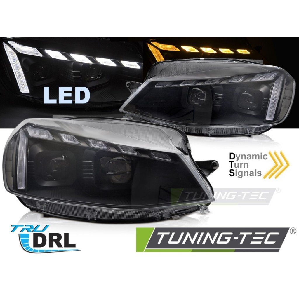 Přední světla s LED pro VW Golf 7 2017-2019 černá