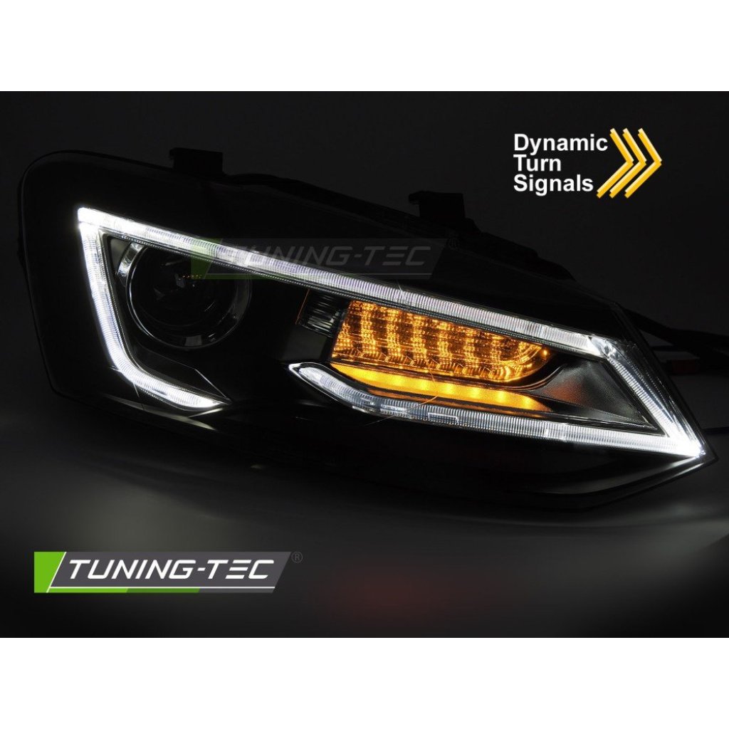Přední světla s LED pro VW Jetta VI 2009-2017 černá
