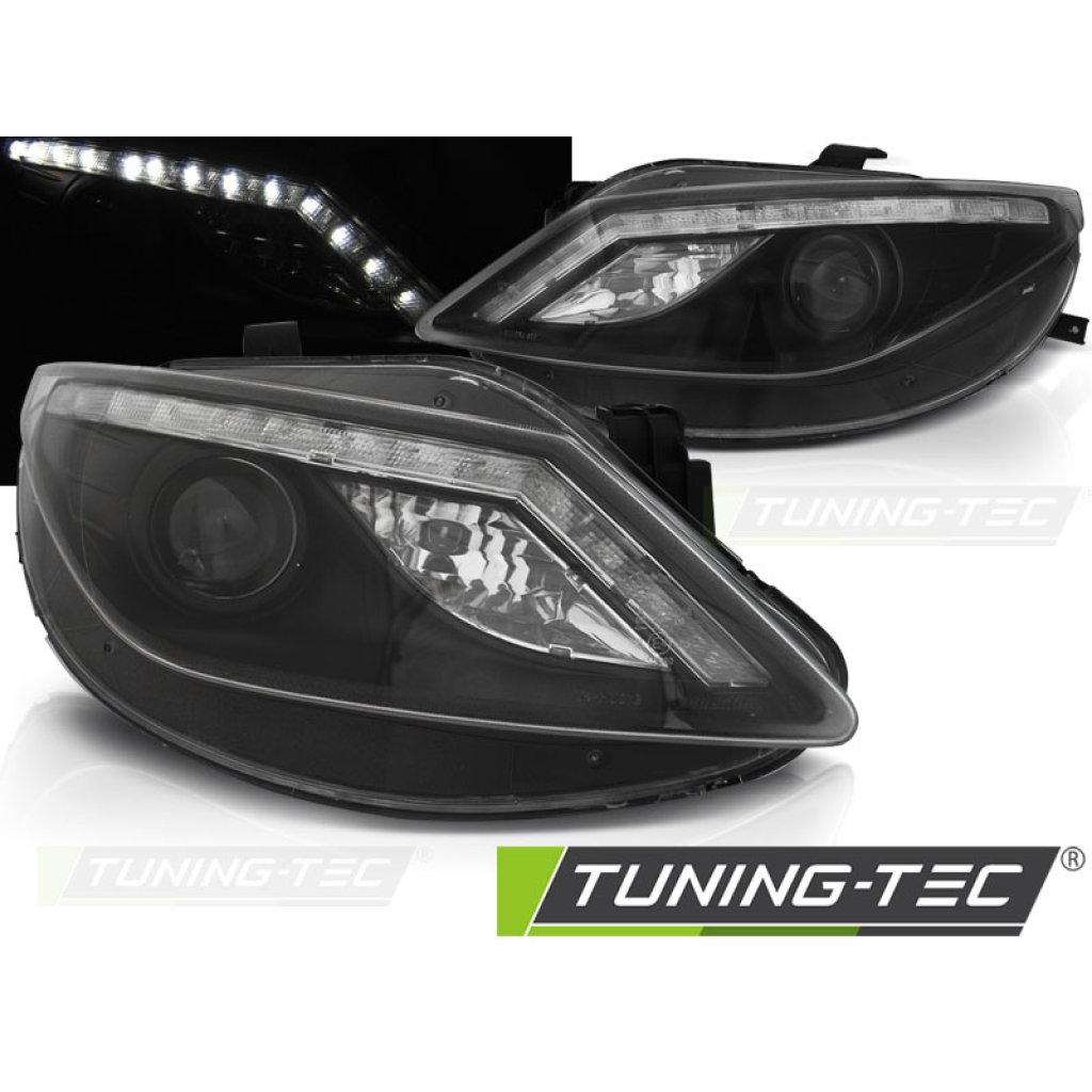 Přední světla s LED SEAT Ibiza 6J 08-12 černá