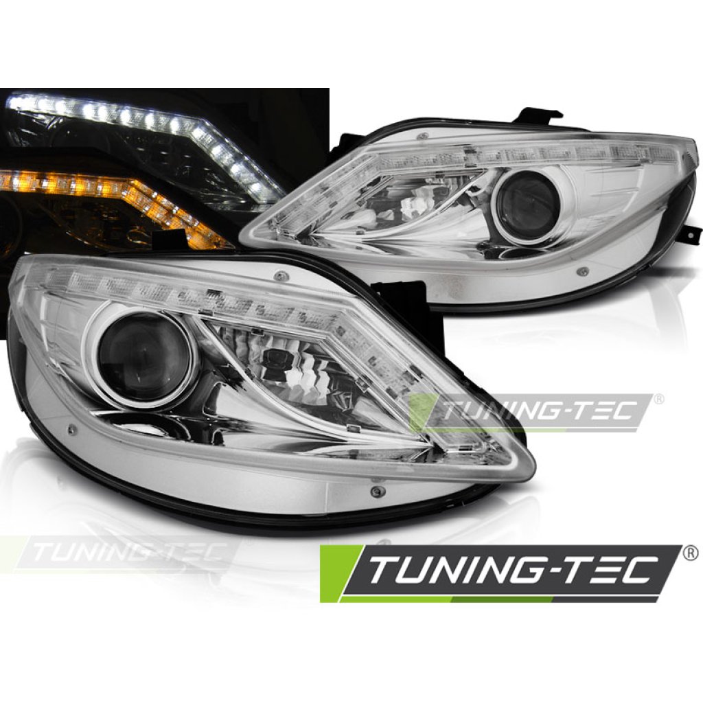 Přední světla s LED SEAT Ibiza 6J 08-12 LED blinkr chromová