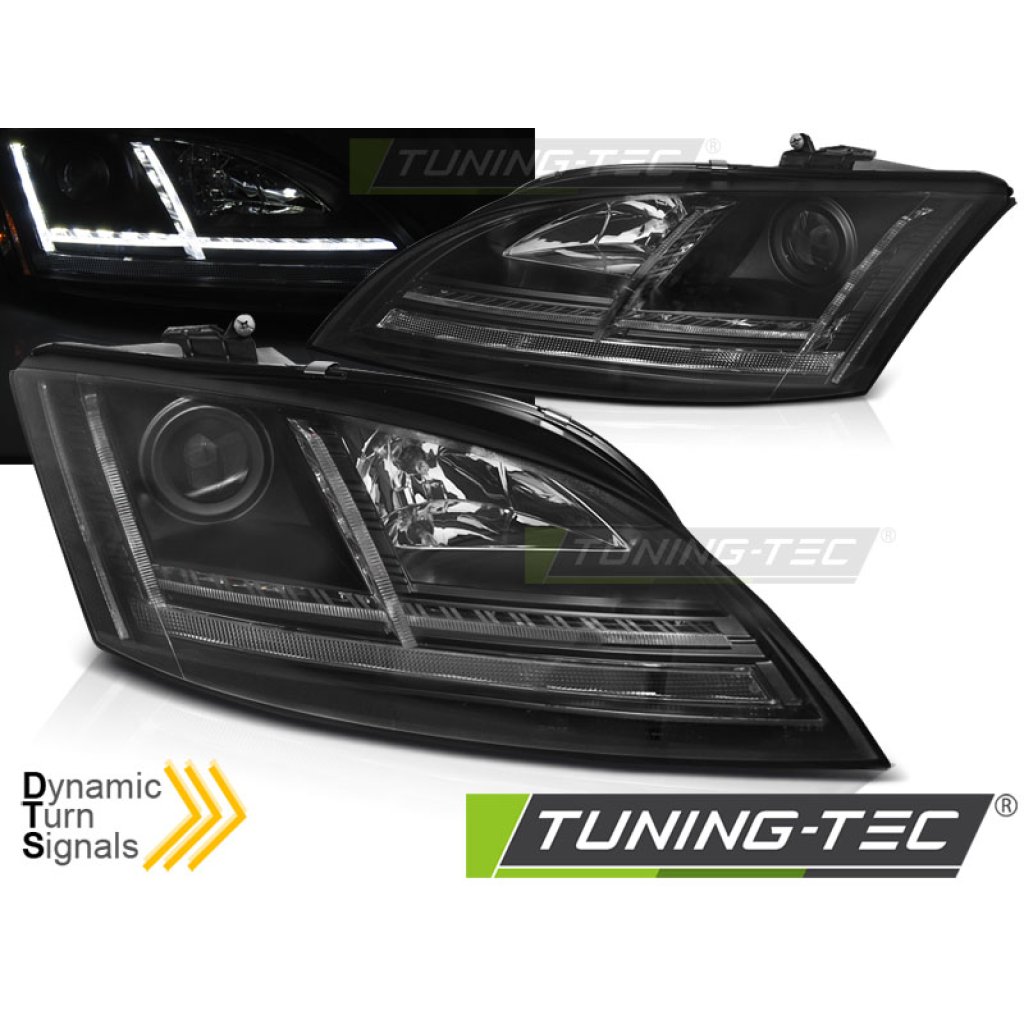 Přední světla s LED SEQ AUDI TT 8J 06-10 černá
