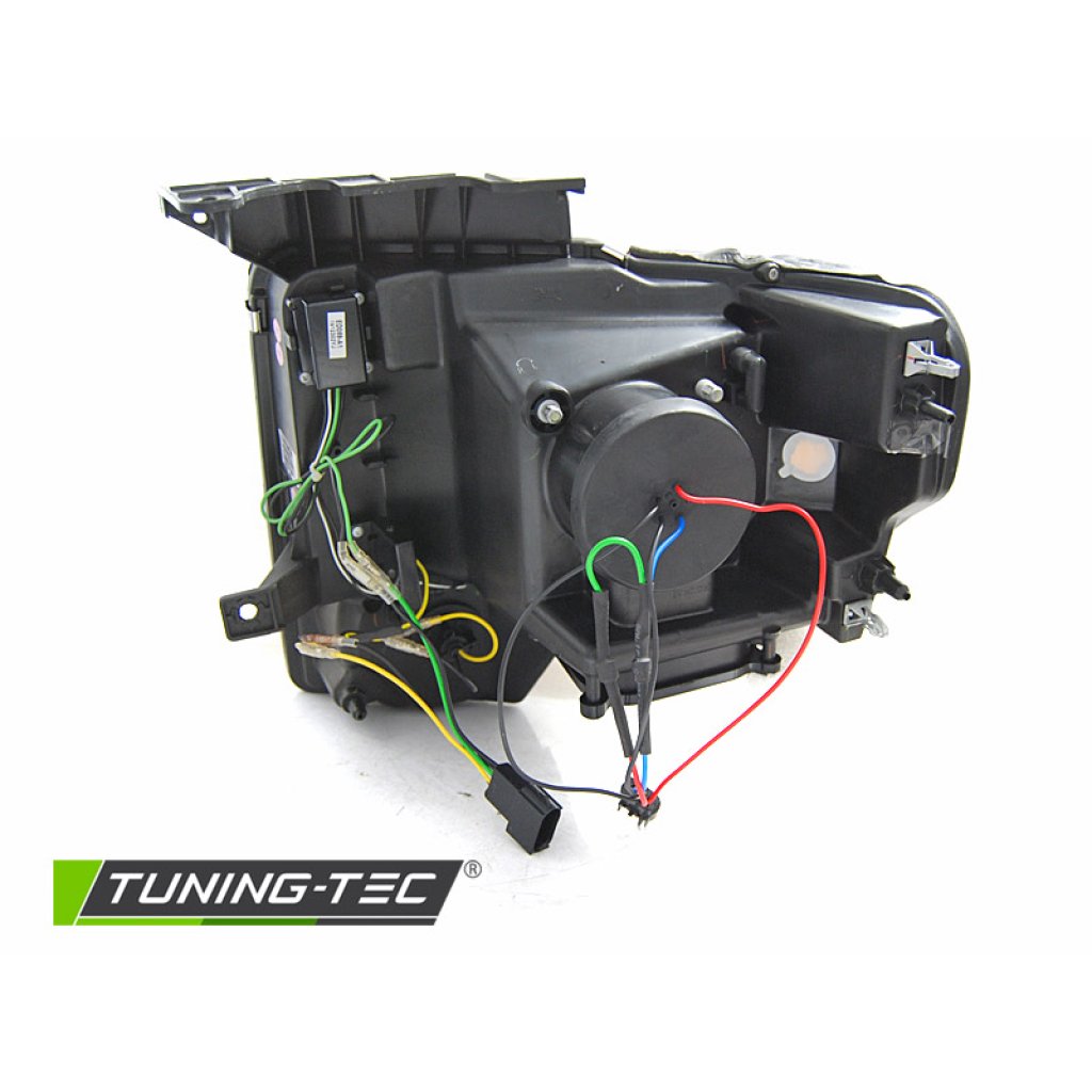 Přední světla s LED TUBE a LED blinkrem, FORD F150 MK12 08-14 černá