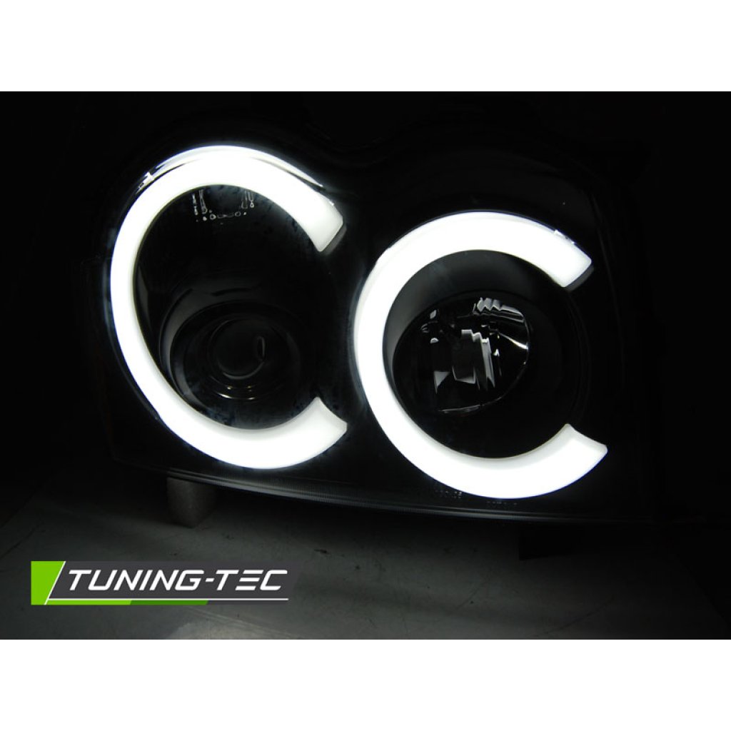 Přední světla s LED TUBE Chrysler Grand Cherokee 05-08 černá