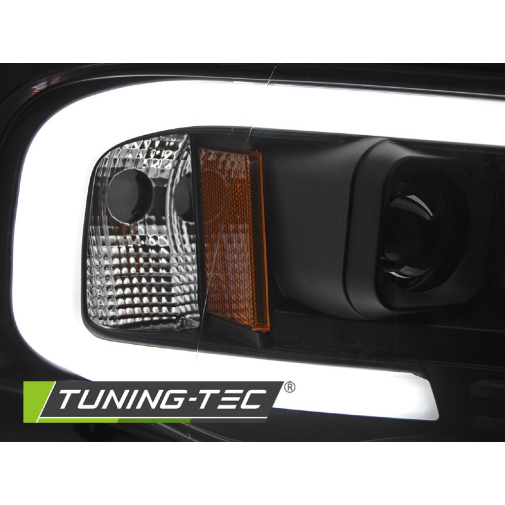Přední světla s LED tube Dodge RAM 02-06 černá