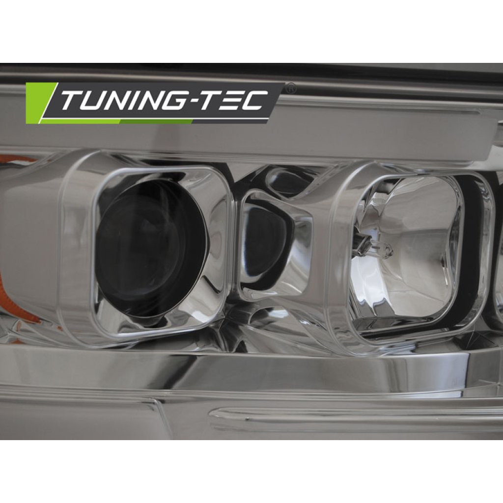 Přední světla s LED tube Dodge RAM 02-06 chrom