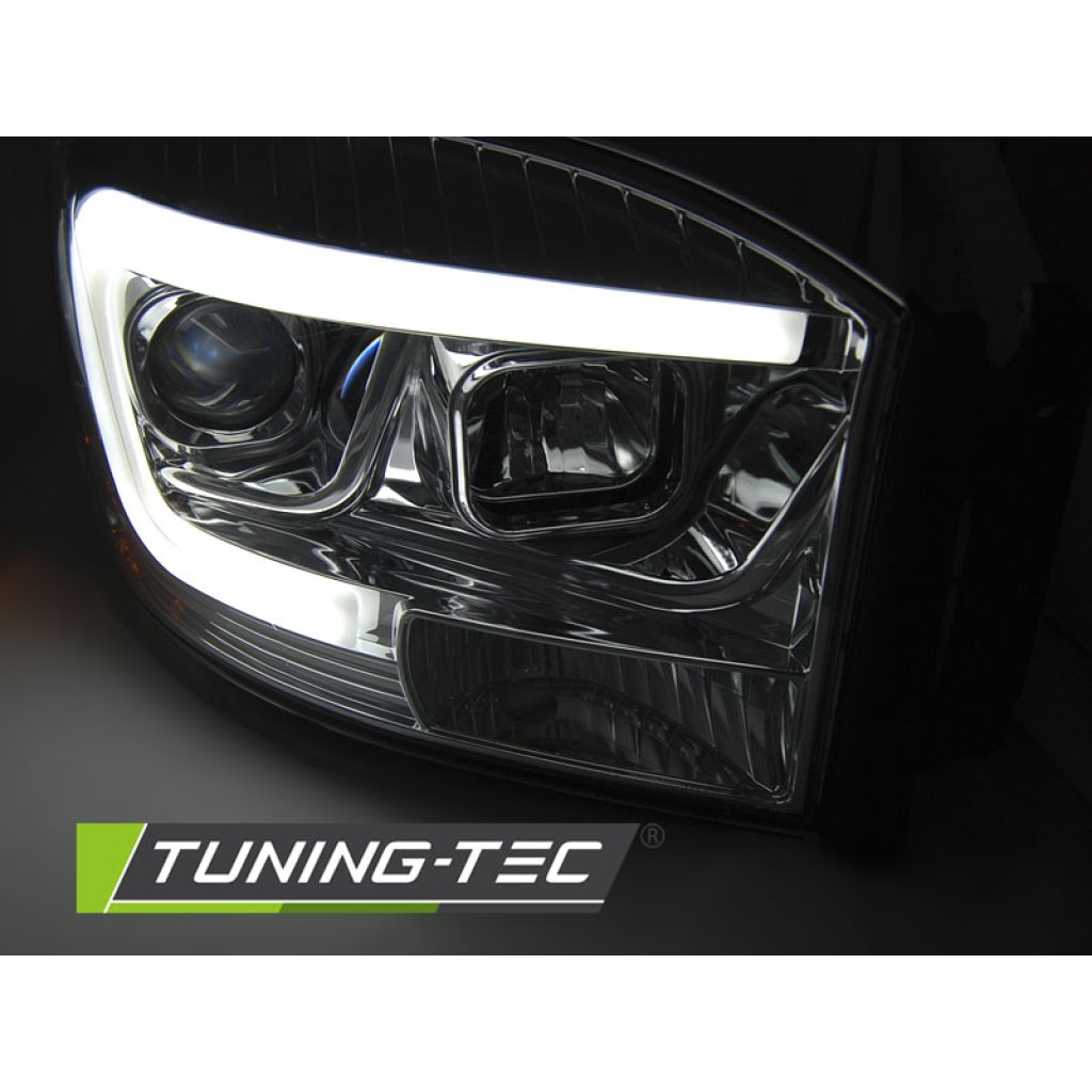 Přední světla s LED tube Dodge RAM 06-08 chrom
