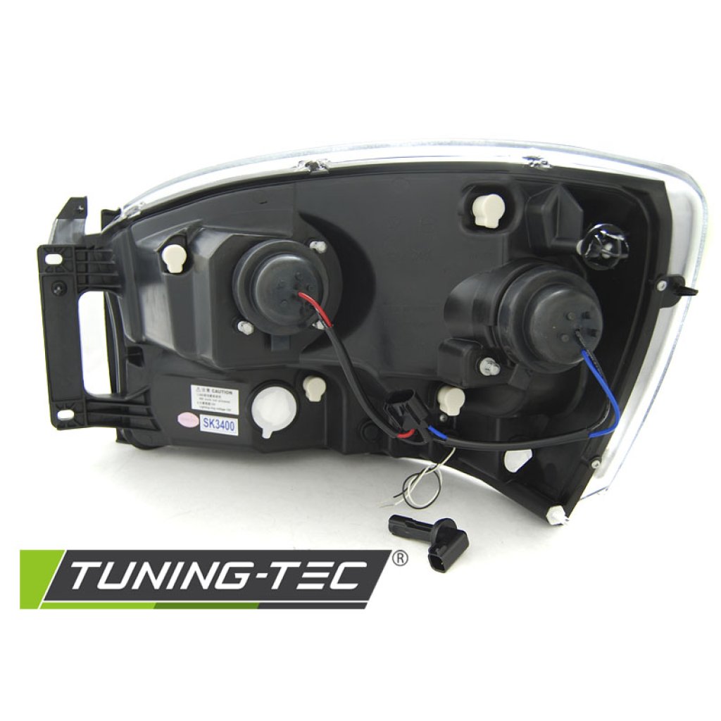 Přední světla s LED tube Dodge RAM 06-08 chrom
