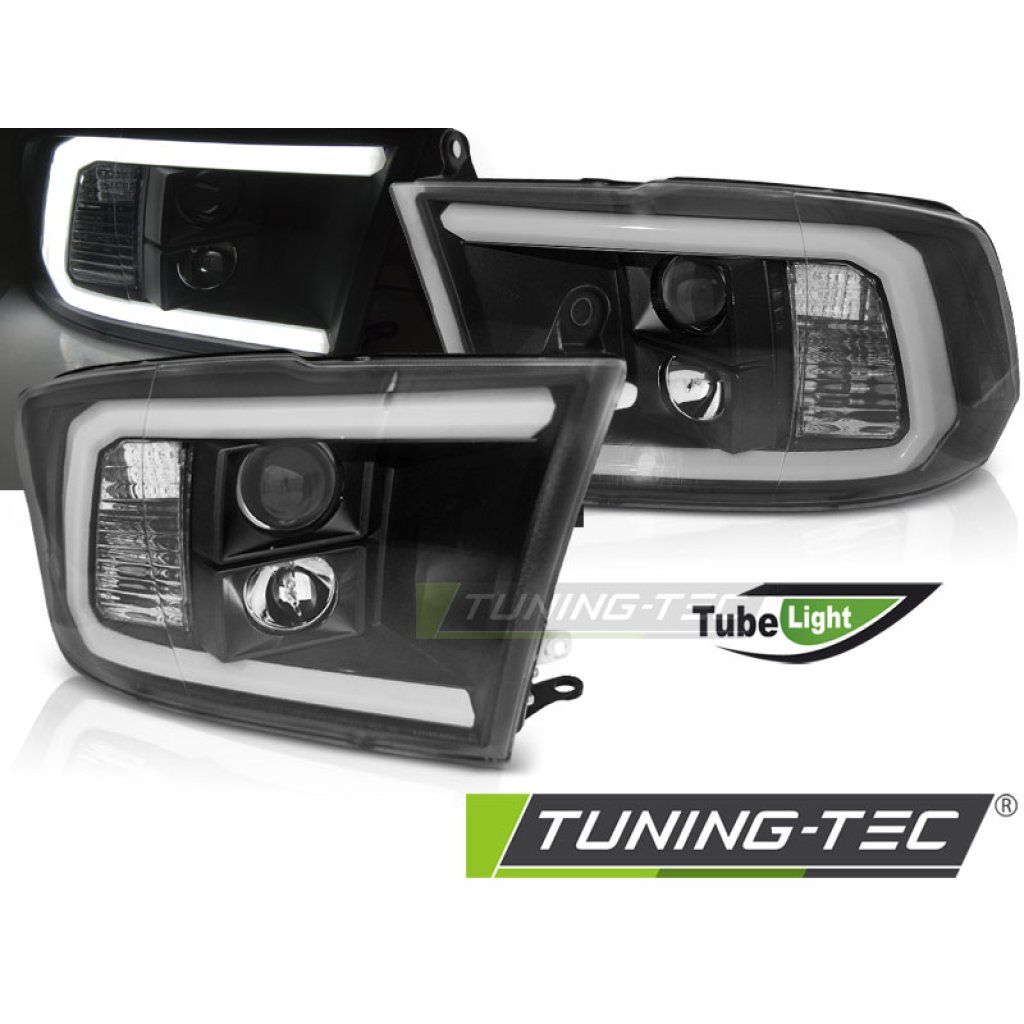 Přední světla s LED TUBE Dodge Ram 09-18 černá