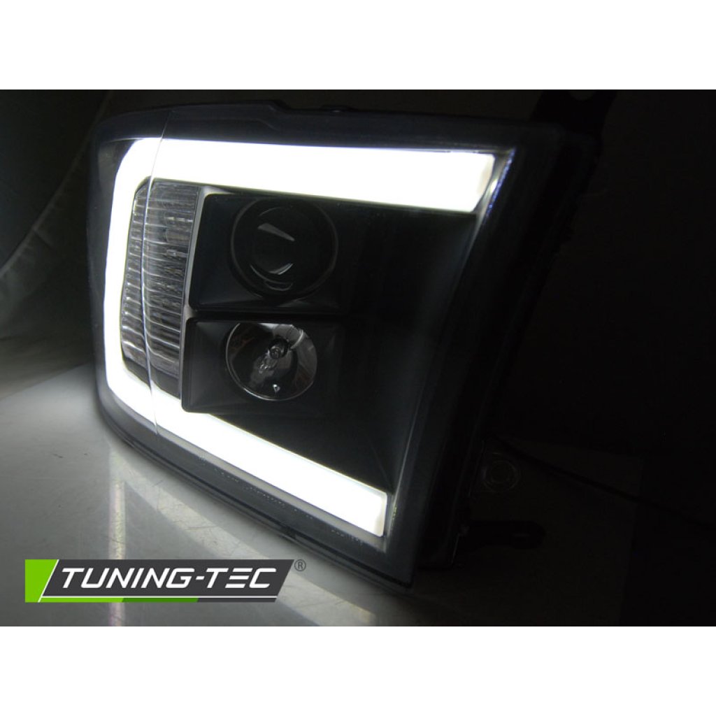 Přední světla s LED TUBE Dodge Ram 09-18 černá
