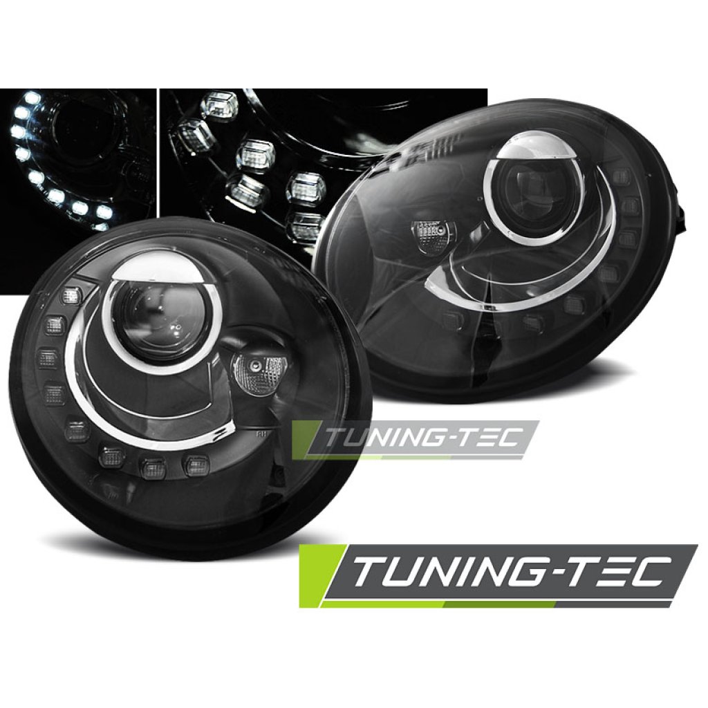 Přední světla s LED VW New Beetle 98-05 černá