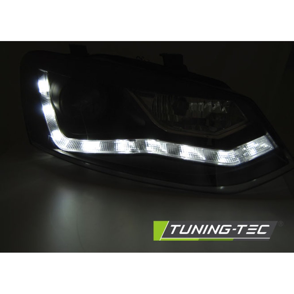 Přední světla s LED VW Polo 6R 09-14 černá