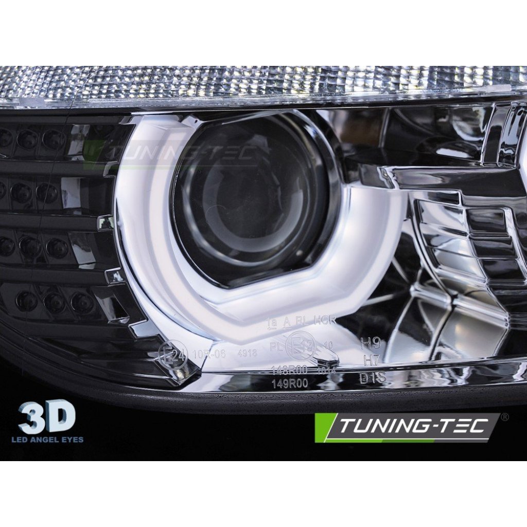 Přední světla s U-TYPE LED pro BMW F30/F31 2011-2015 chromová