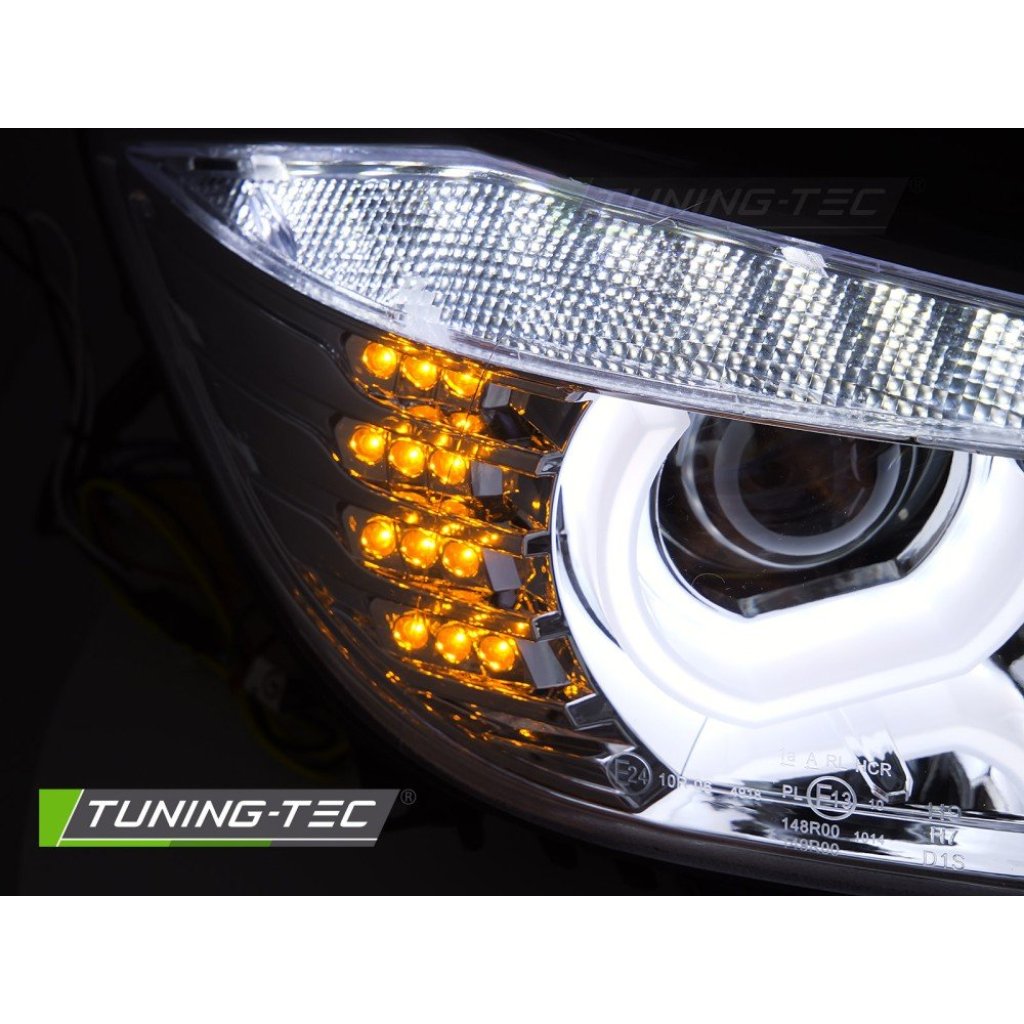 Přední světla s U-TYPE LED pro BMW F30/F31 2011-2015 chromová