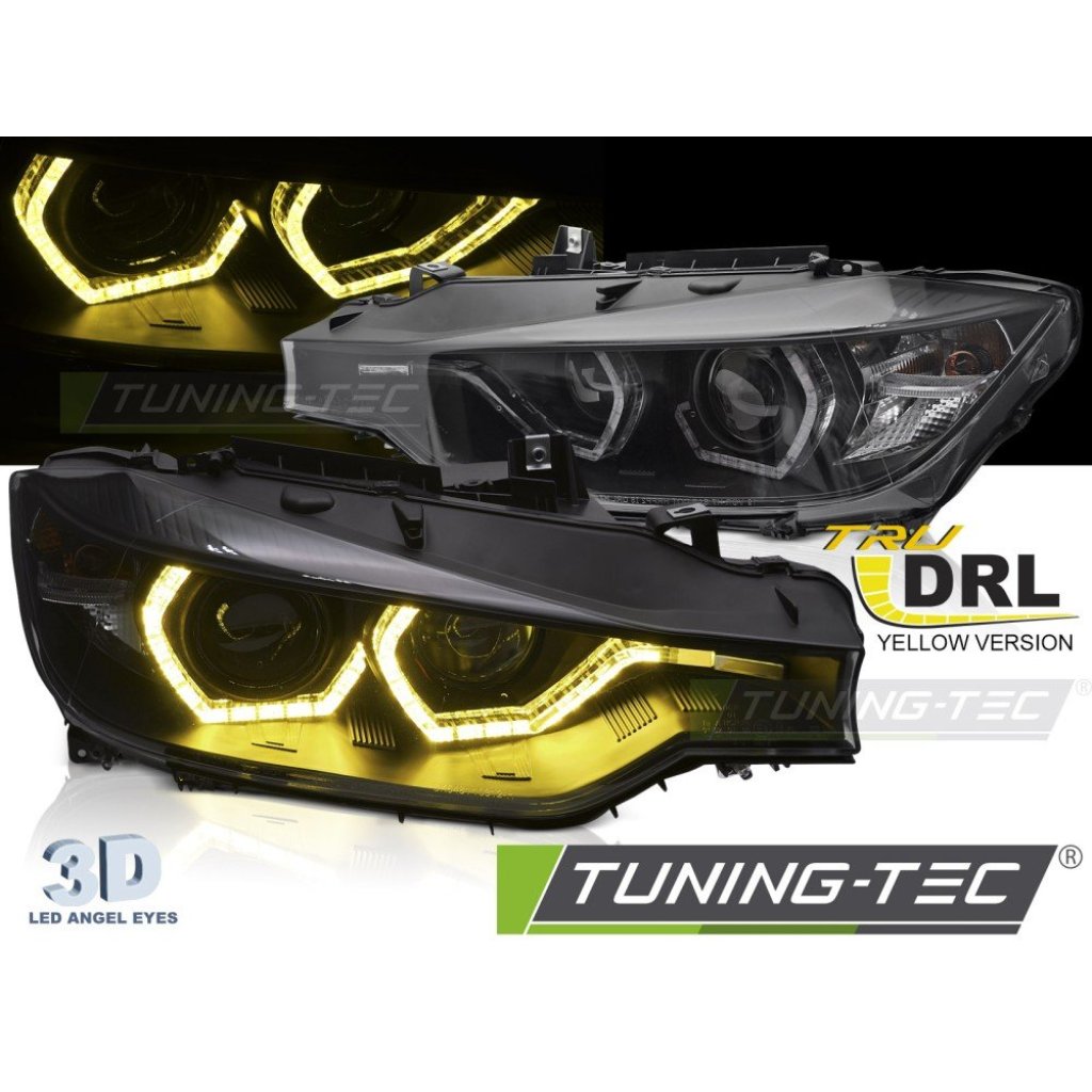 Přední světla s yellow LED pro BMW F30/F31 11-15 černá