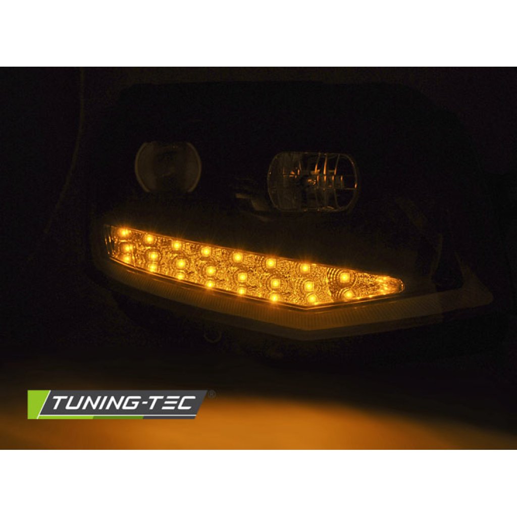 Přední světla TubeLights s LED denními světly VW T6 černá