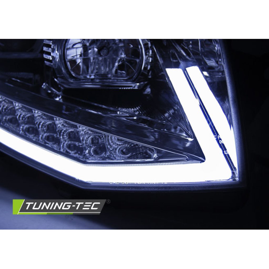 Přední světla TubeLights s LED denními světly VW T6 chrom