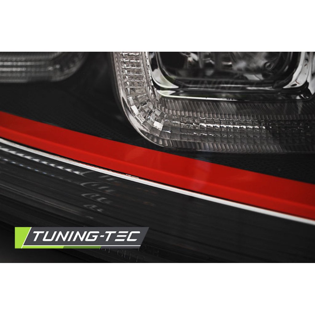 Přední světla U-LED BAR denní světla VW Golf 7 12- černá, red line