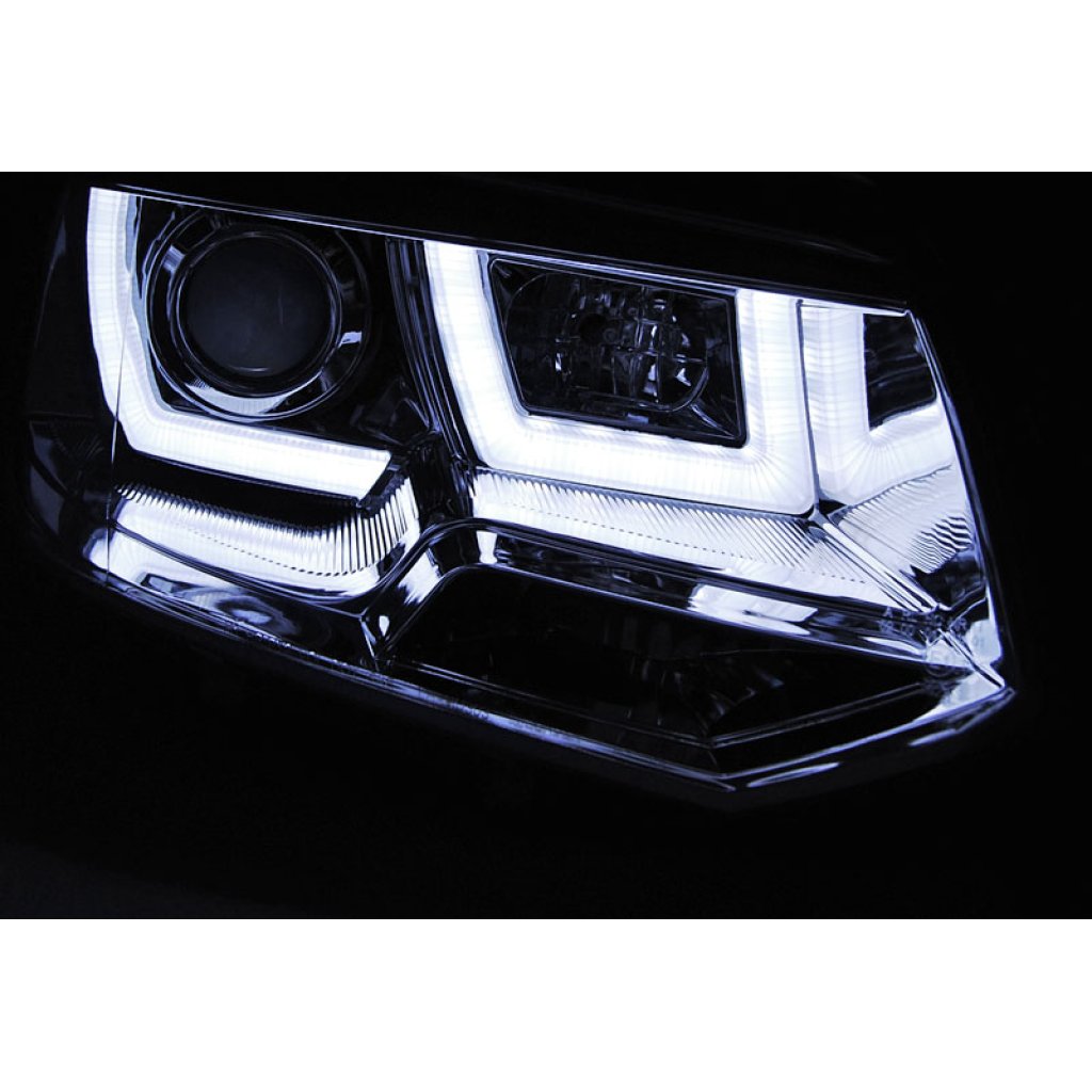 Přední světla U-LED BAR denní světla VW T5 10- chrom