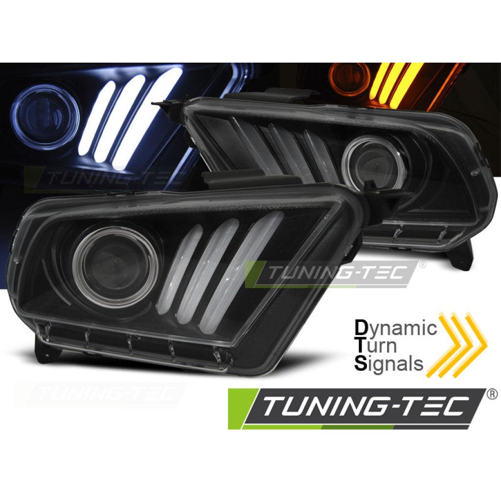 Přední světla U-LED BAR DTS Ford Mustang V 10-13 černá