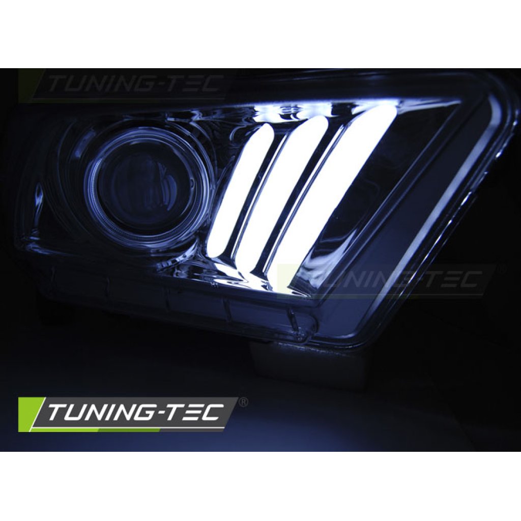 Přední světla U-LED BAR DTS Ford Mustang V 10-13 chrom