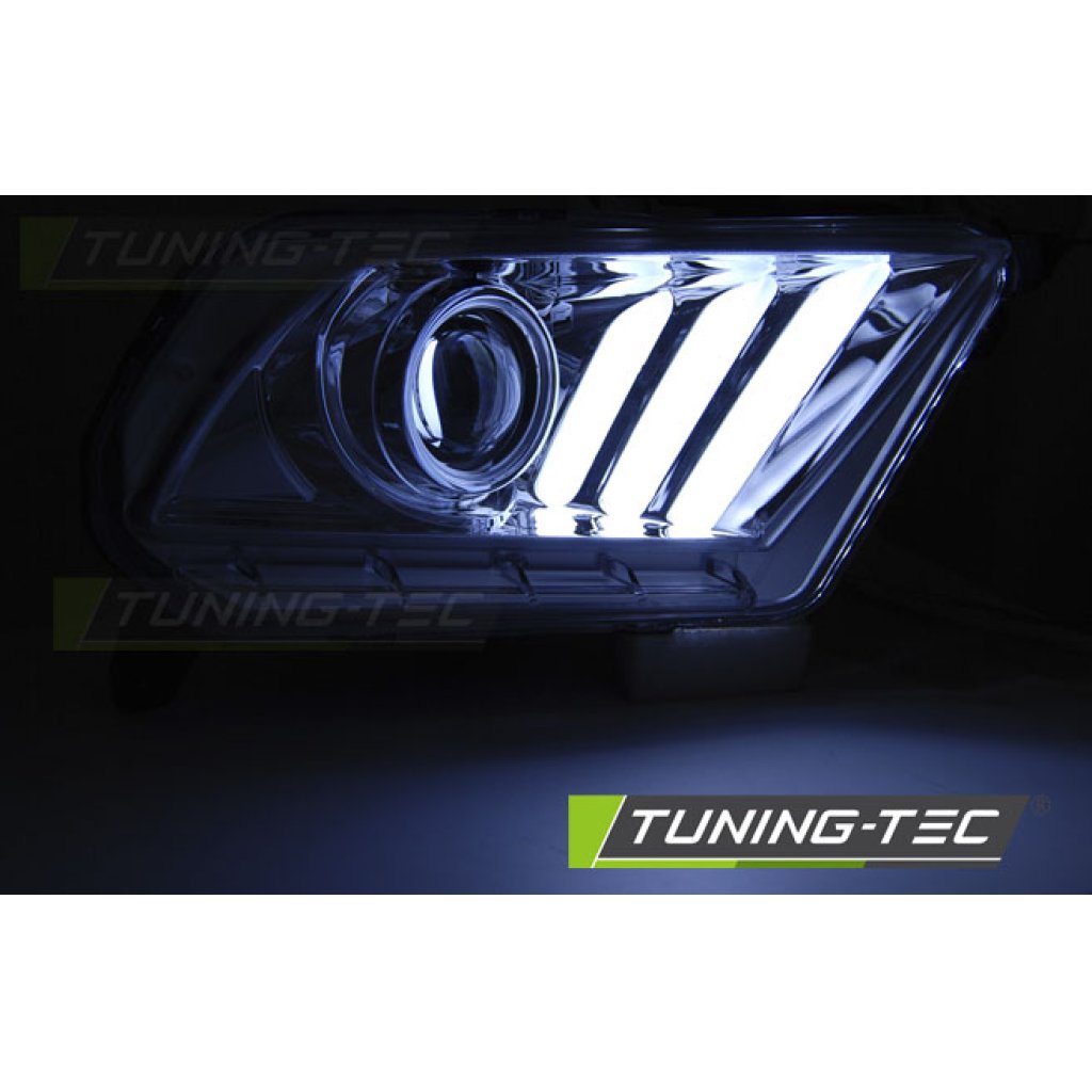 Přední světla U-LED BAR DTS Ford Mustang V 10-13 chrom