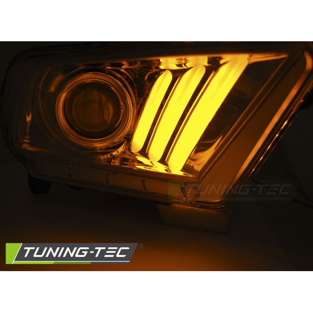 Přední světla U-LED BAR DTS Ford Mustang V 10-13 chrom