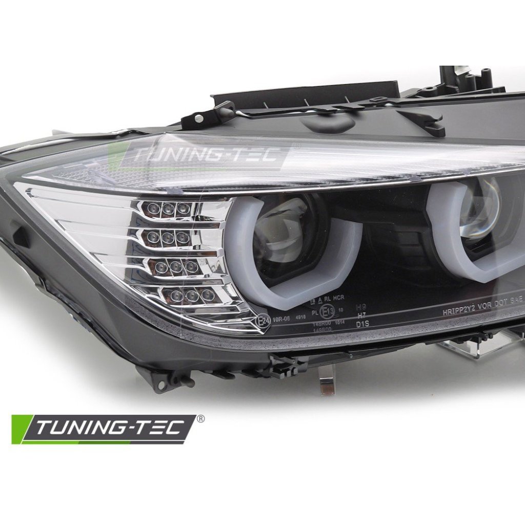 Přední světla U-TYPE LED pro BMW F30/F31 2011-2015 xenon černá