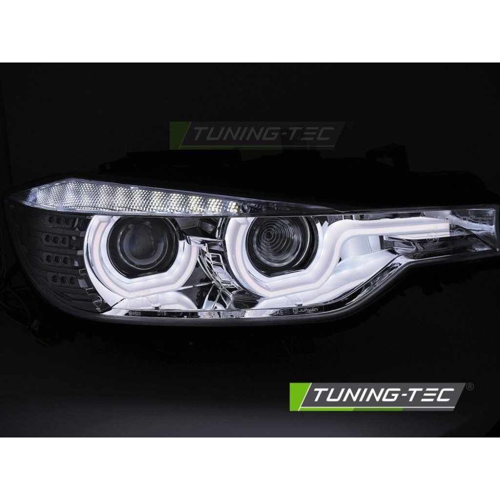 Přední světla U-TYPE LED pro BMW F30/F31 2011-2015 xenon chromová