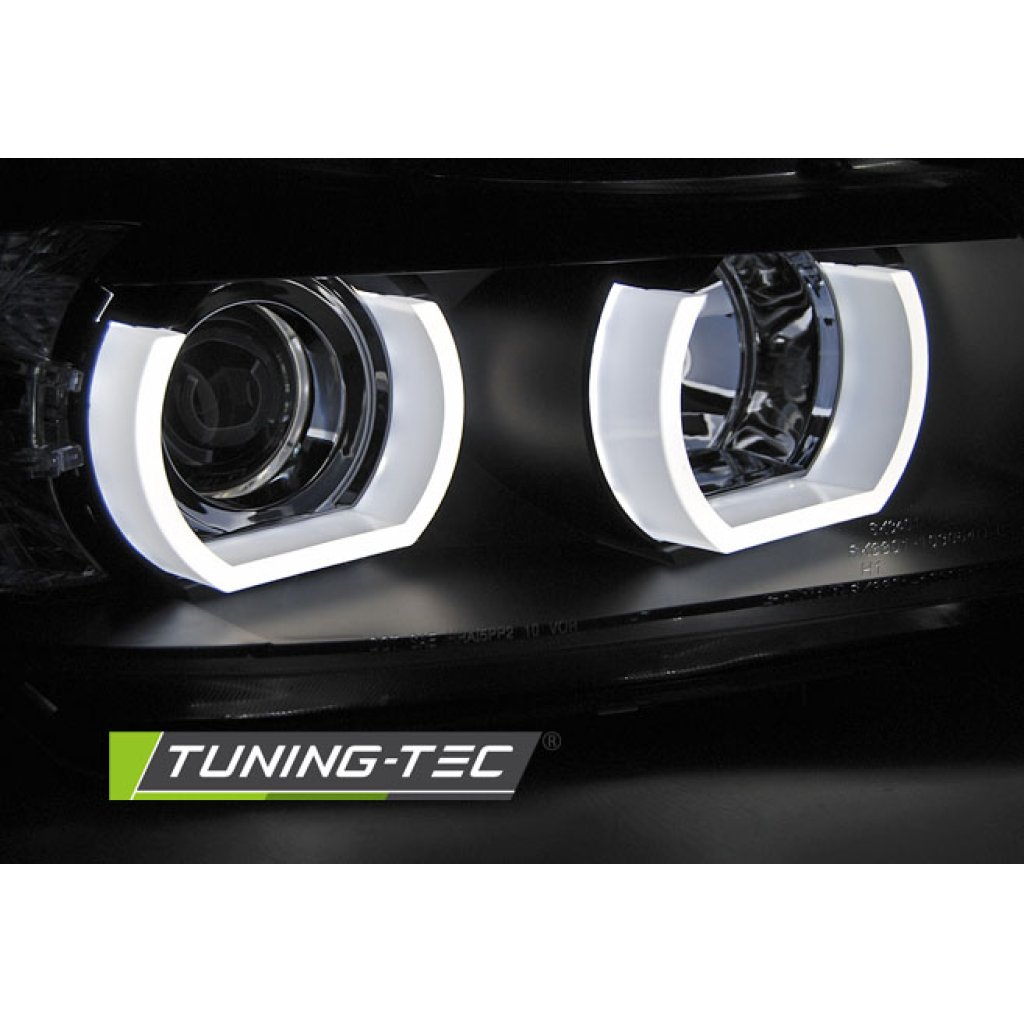 Přední světla xenon D1S 3D LED angel eyes BMW E90/E91 05-08 černá