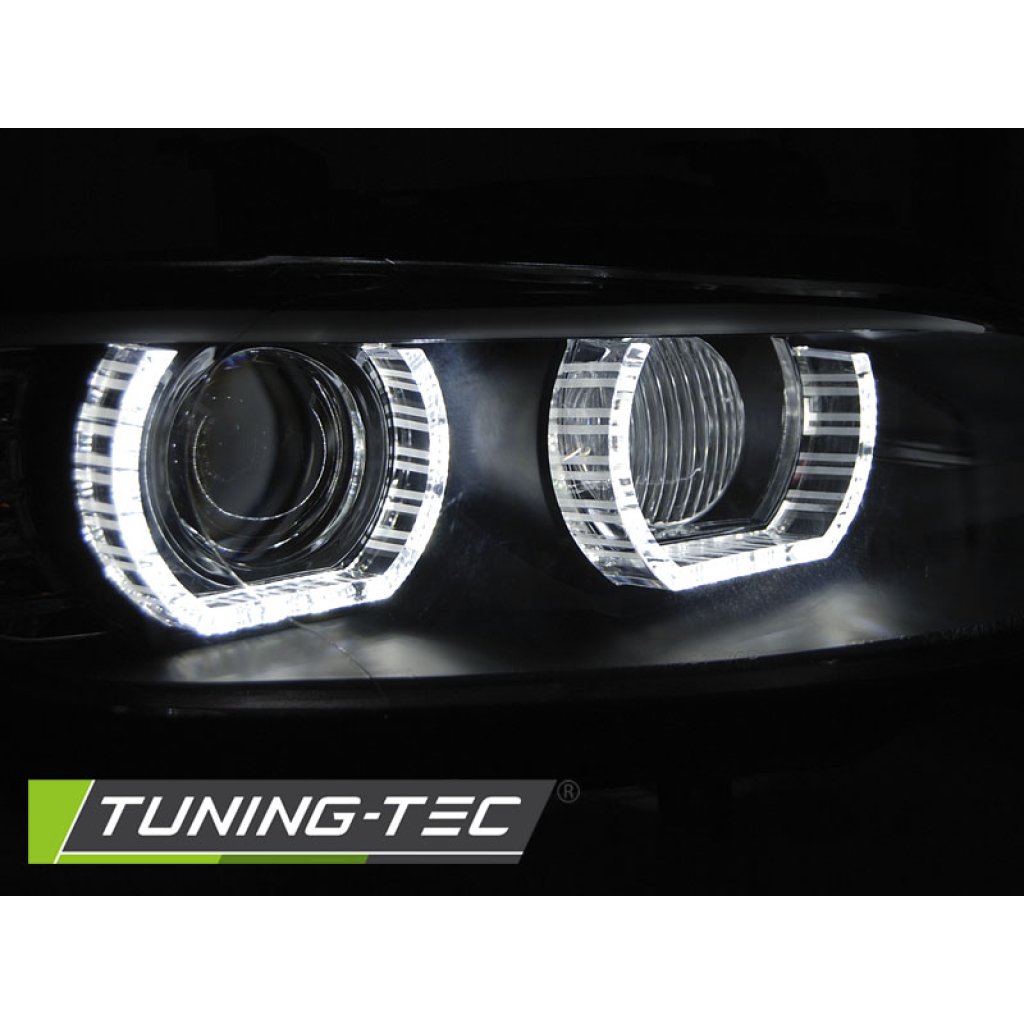 Přední světla xenon D1S AFS 3D LED angel eyes BMW E92/E93 06-10 černá