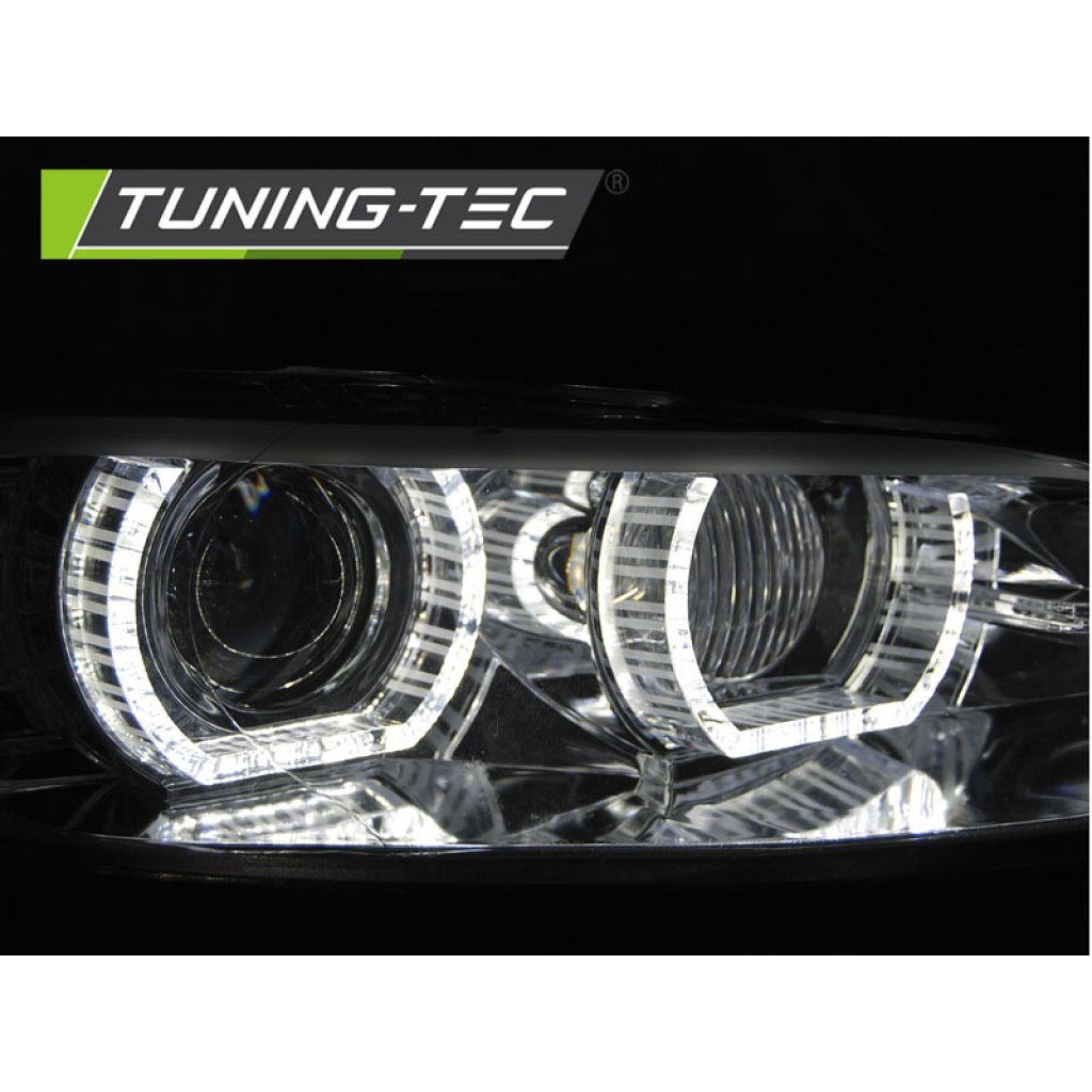 Přední světla xenon D1S AFS 3D LED angel eyes BMW E92/E93 06-10 chromová