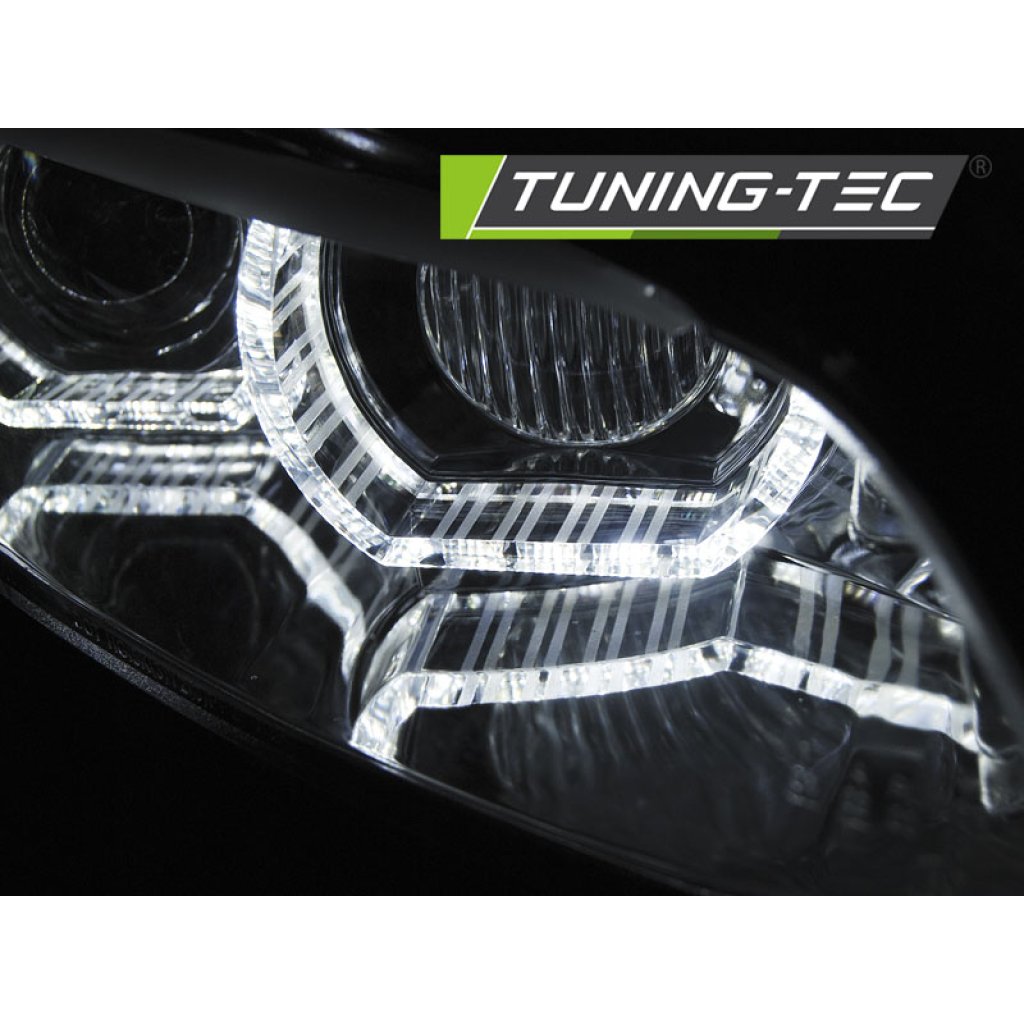 Přední světla xenon D1S AFS 3D LED angel eyes BMW E92/E93 06-10 chromová