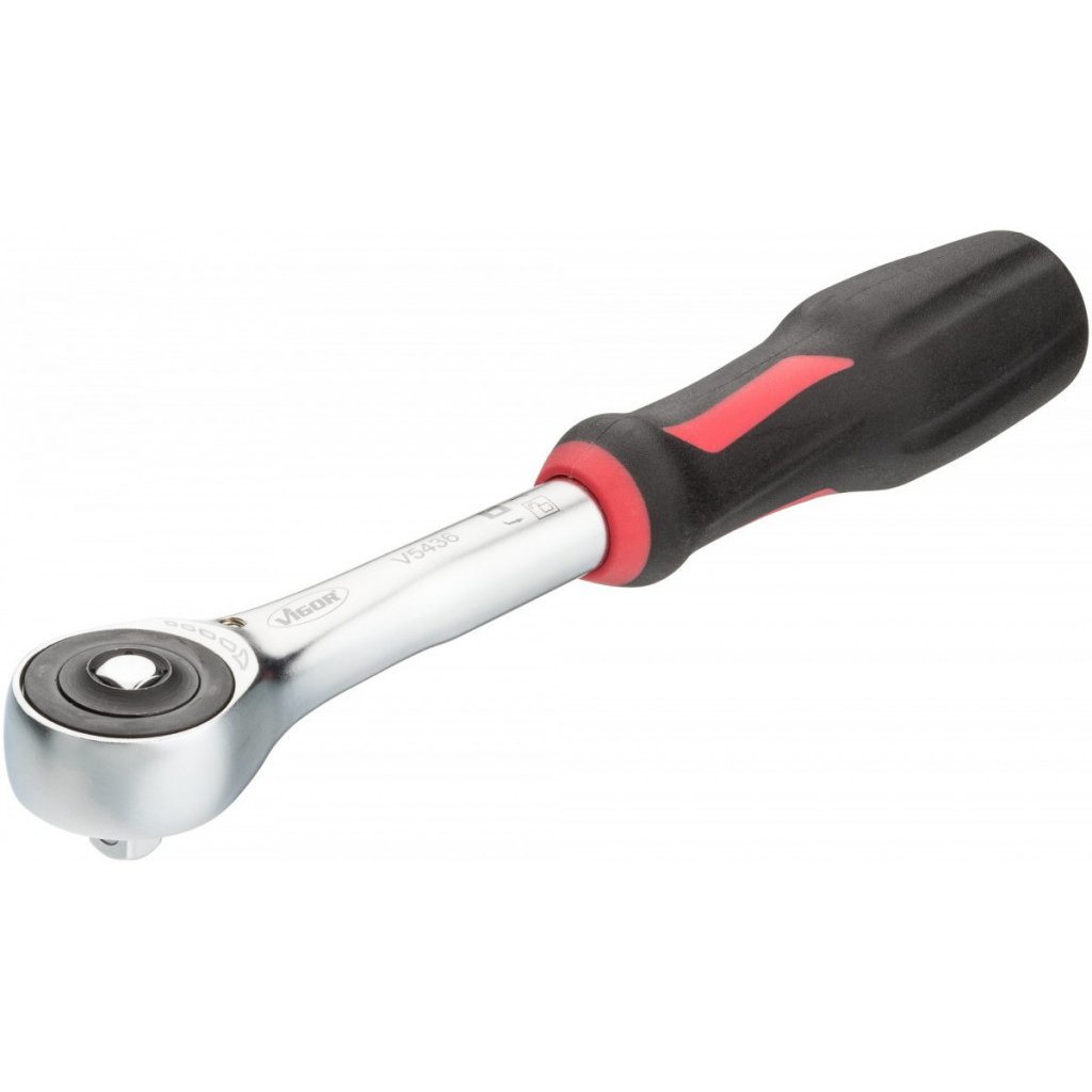 Přepínací ráčna 1/4" s 360°otočnou rukojetí, délka 176 mm VIGOR - V5436