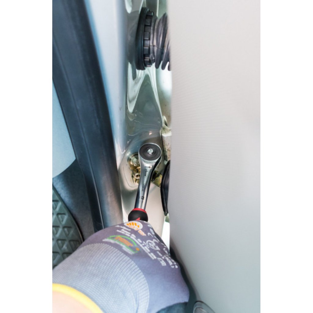 Přepínací ráčna 1/4" s 360°otočnou rukojetí, délka 176 mm VIGOR - V5436