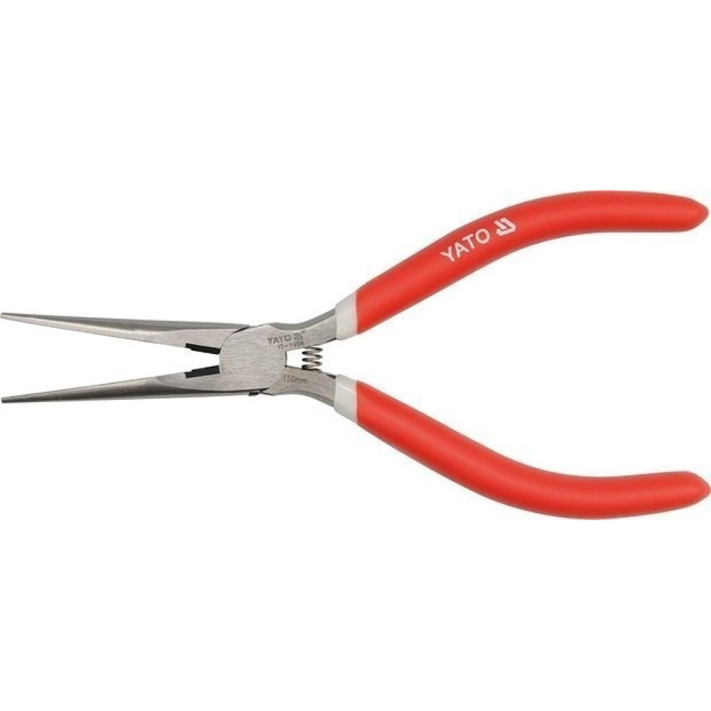 Prodloužené rovné půlkulaté kleště 150 mm - YT-1956