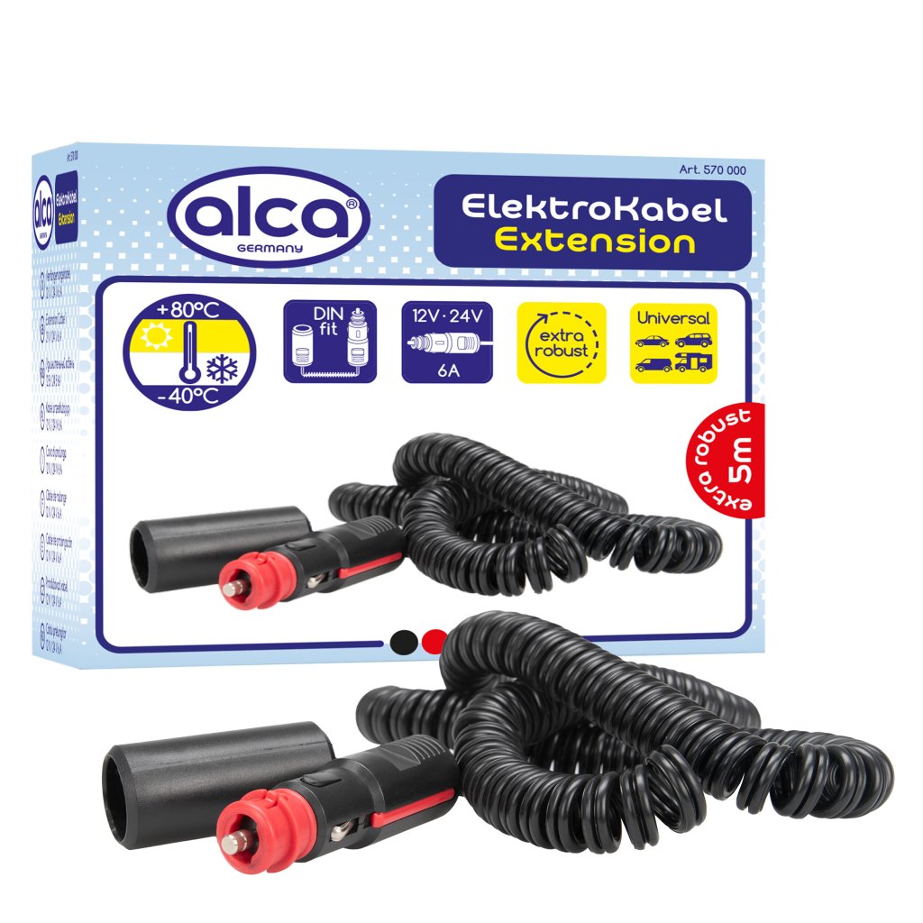 Prodlužovací kabel 12V/24V, 6A, 5m, 570000