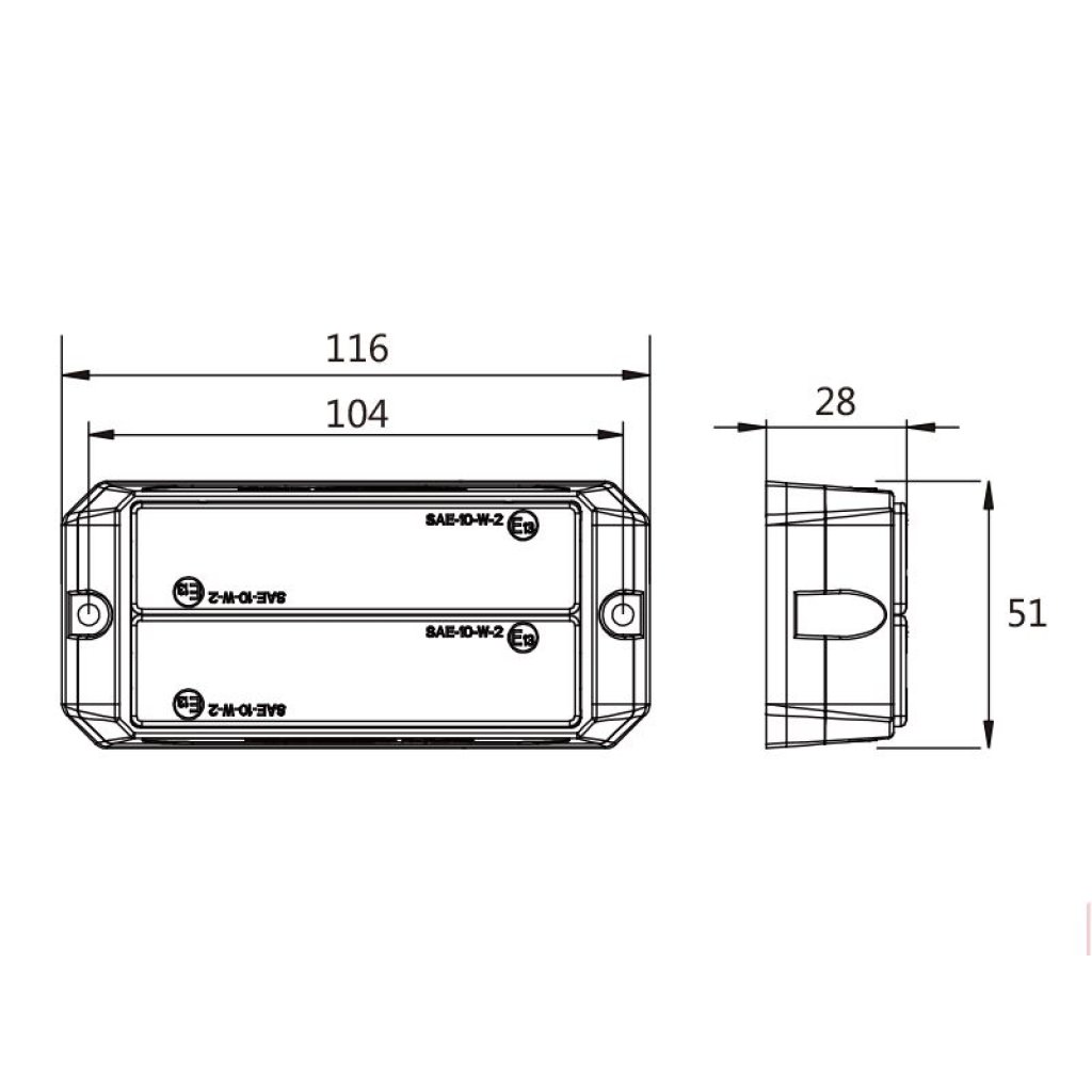 PROFI DUAL výstražné LED světlo vnější, 12-24V, modré, ECE R65
