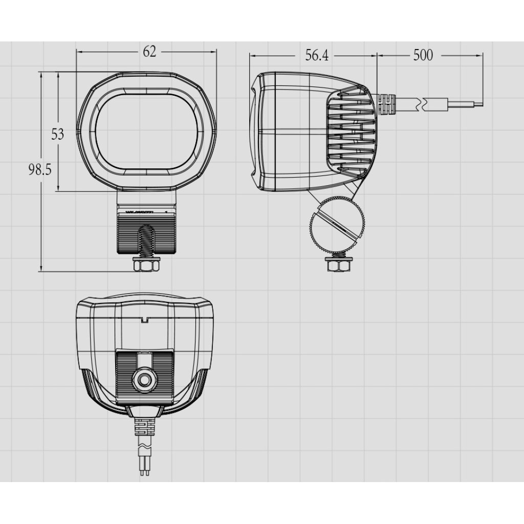 PROFI LED výstražný pruh 10-80V 10W modrý