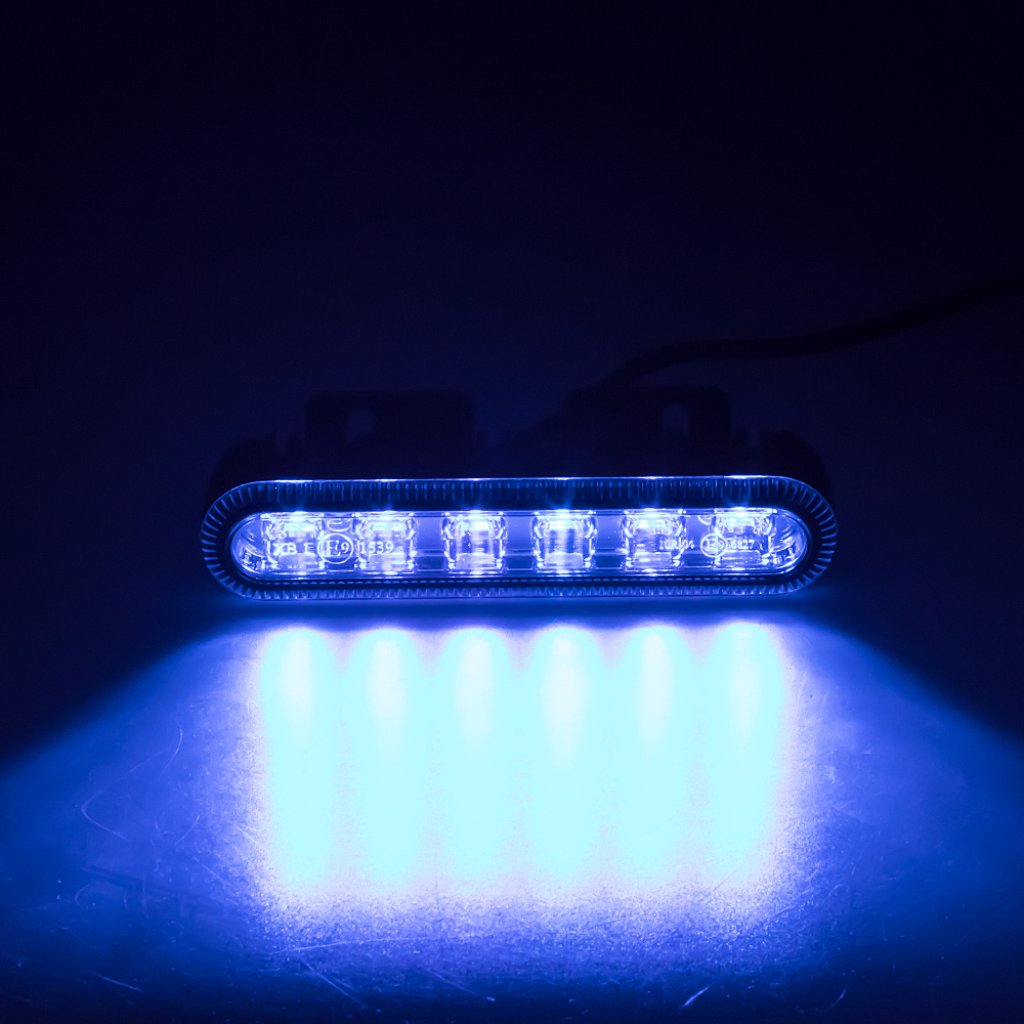 PROFI výstražné LED světlo vnější, modré, 12-24V, ECE R65