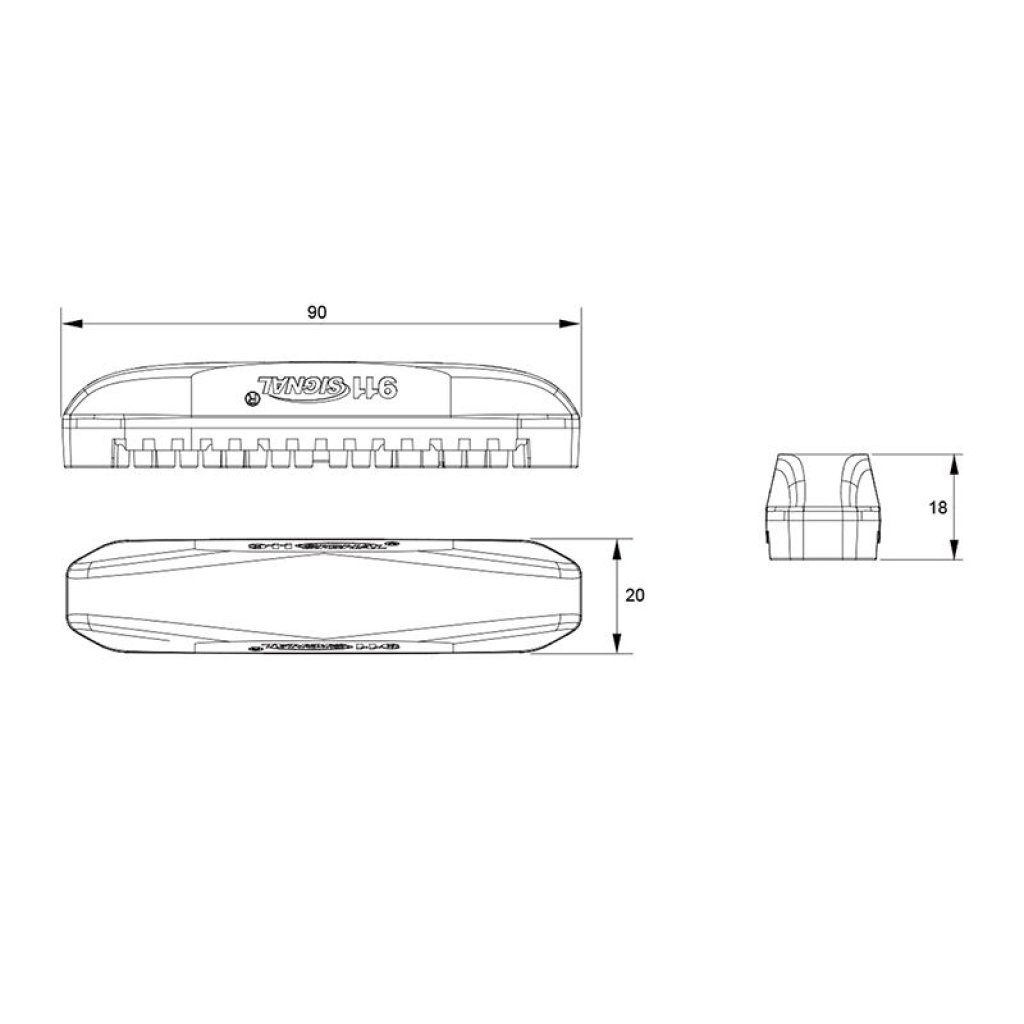 PROFI výstražné LED světlo vnější, oranžové, 12-24V, ECE R65
