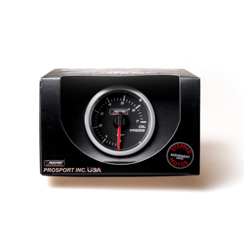 PROSPORT Performance přídavný budík řady Clear Lens, měřená hodnota: tlak oleje