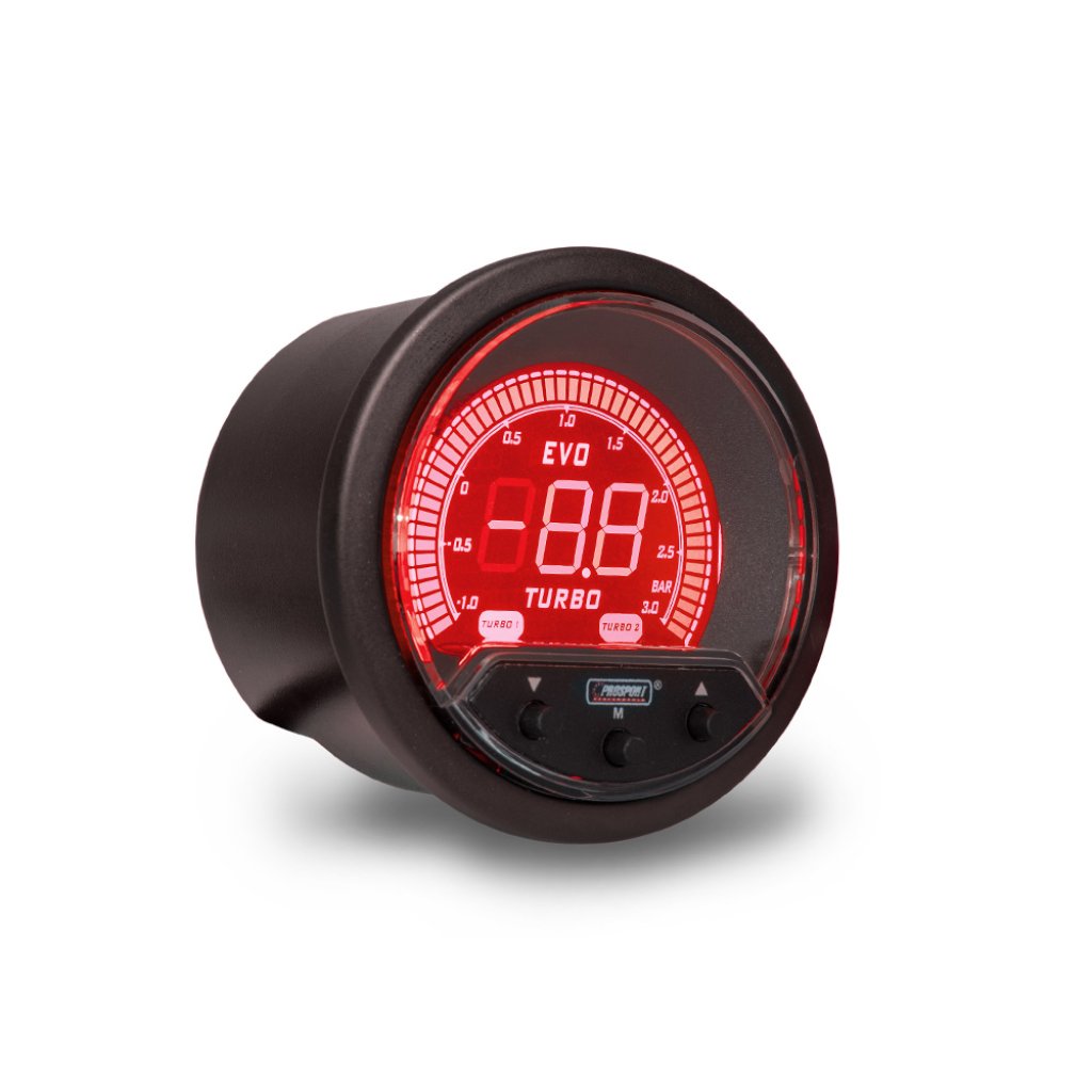 PROSPORT Performance přídavný budík řady EVO, měřená hodnota: elektronický boost controller