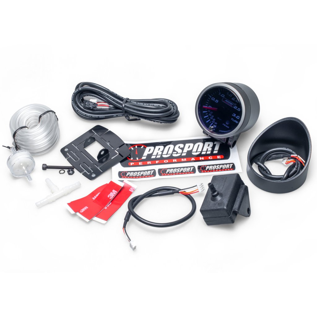 PROSPORT Performance přídavný budík řady Premium, měřená hodnota: tlak turba do 3 bar