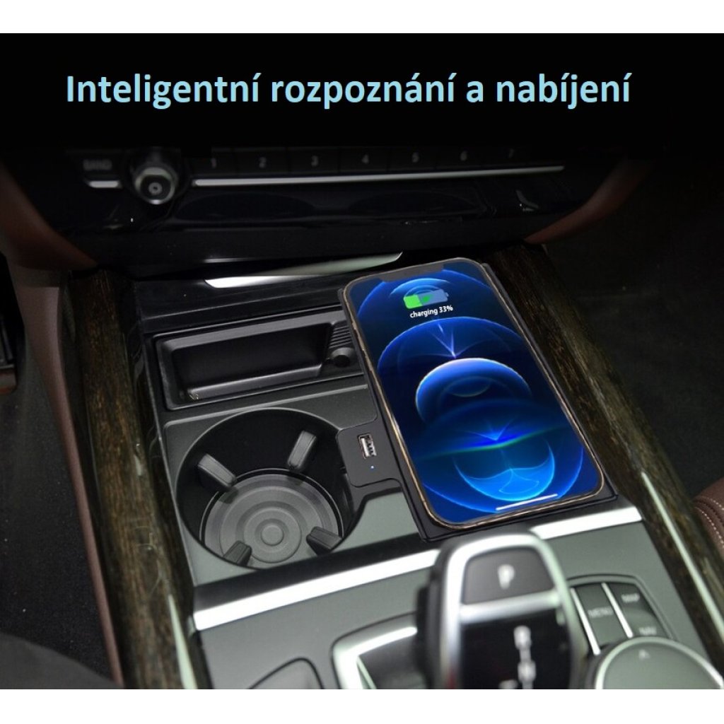 Qi indukční nabíječka telefonů BMW X5, X6