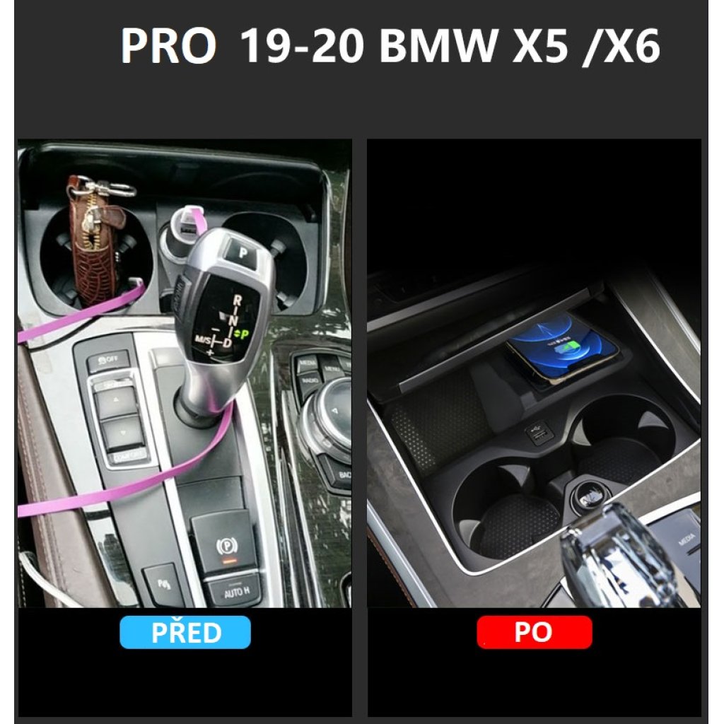 Qi indukční nabíječka telefonů BMW X5, X6 (G05/G06)