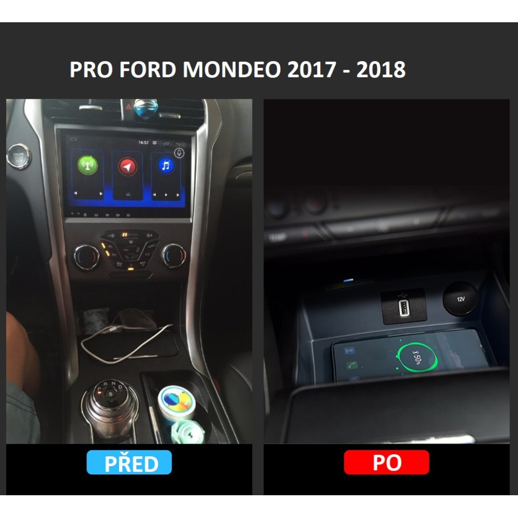 Qi indukční nabíječka telefonů Ford Mondeo IV 2018-2021